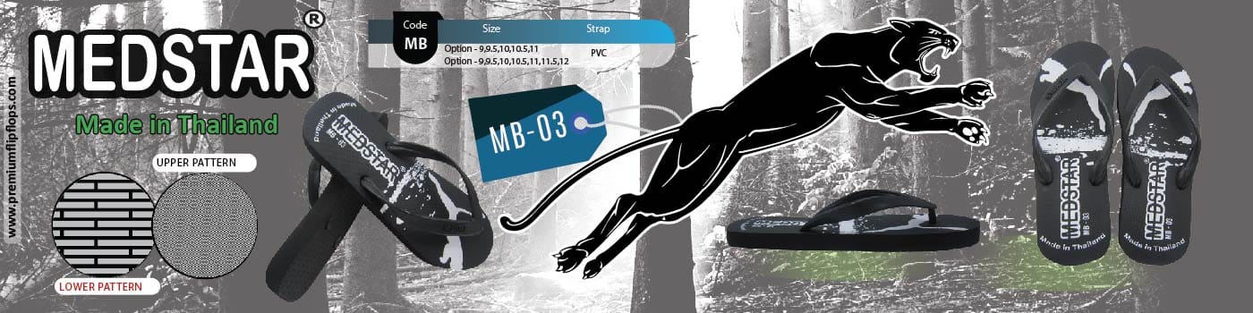 Chanclas De Goma Panther Printed Medstar