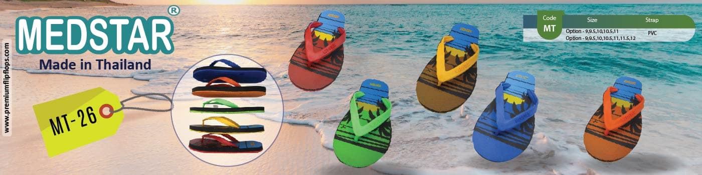 Sunset Beach Screen Print Flip-Flops