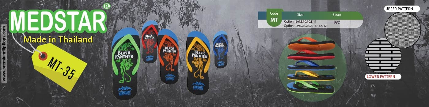 Black Panther Print Flip-Flops