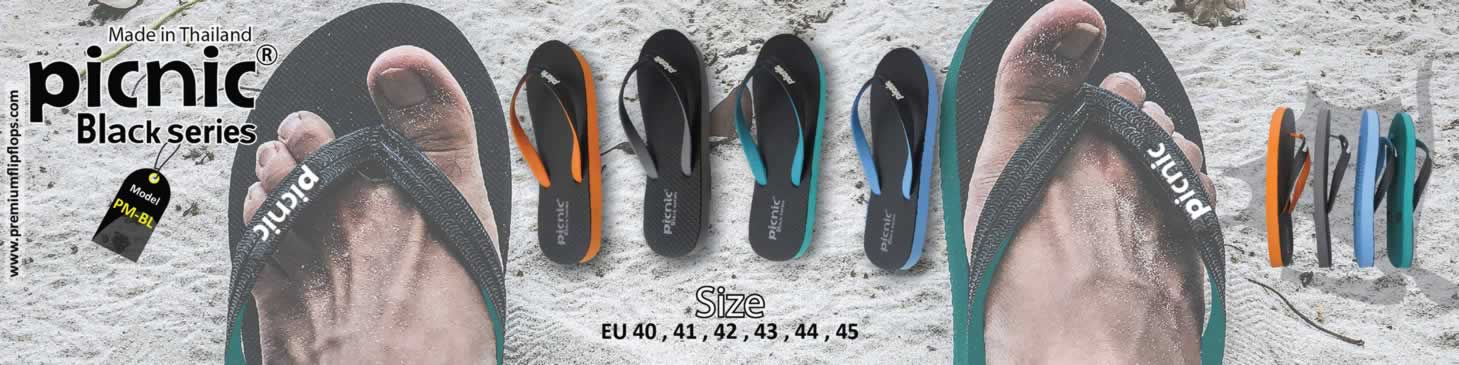 Picnic Men Black Series Flip-Flops