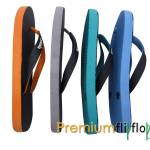 Dusky Black with Marmalade Picnic Logo Embossed Black Series Natural Rubber Flip-flops - Image 6