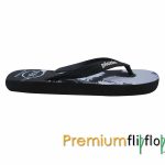 Sablon Picnic Selancar Laut Sandal Karet Alam -Hitam dan Hitam - Gambar 4