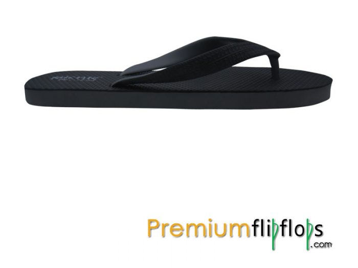 &Quot;Carbon Grey&Quot; Picnic Black Series Natural Rubber Flip-Flops - Image 4