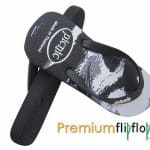 Sablon Picnic Selancar Laut Sandal Karet Alam -Hitam dan Hitam - Gambar 2