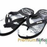Sablon Picnic Selancar Laut Sandal Karet Alam -Hitam dan Hitam - Gambar 6