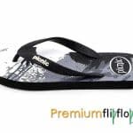 Sablon Picnic Selancar Laut Sandal Karet Alam -Hitam dan Hitam - Gambar 5