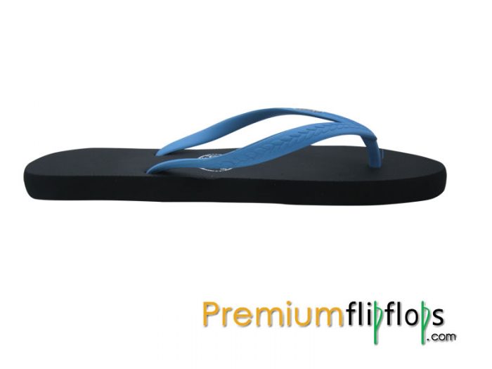 Black Garlish Rubber Flip Flops