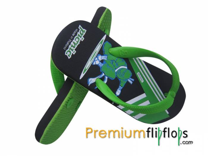 Samurai Warrior Print Pkb-Jp-M6 Caucho Natural Y Eva Flip-Flops Chromatic Screen Print - Imagen 2