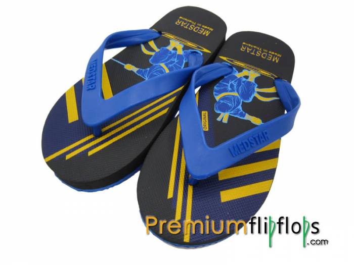 Japanese Ninja Print Mk-07 Natural Rubber And Eva Flip-Flops Professionally Printed
