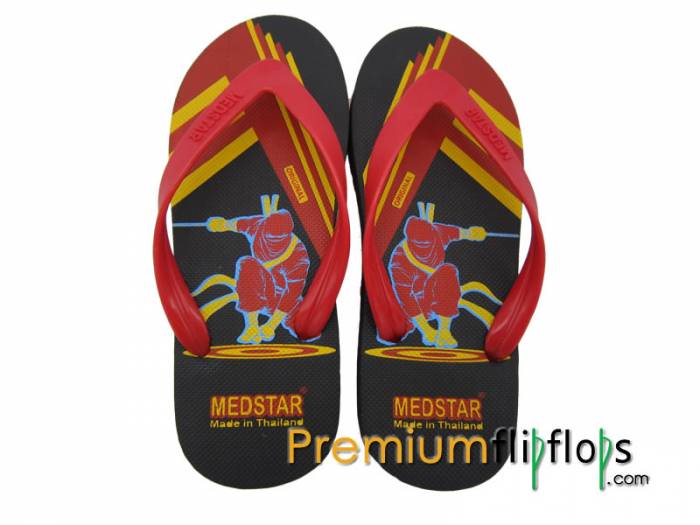 I-Ninja Cartoon Print Mk-07 Natural Rubber Kanye Ne-Eva Flip-Flops Yasethailand Eyenziwe - Image 2
