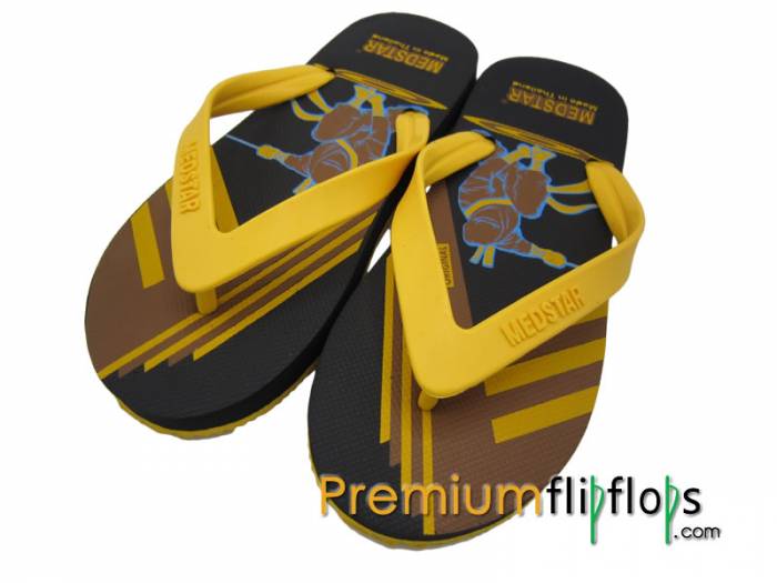 Boys Ninja With Sword Print Flip Flops