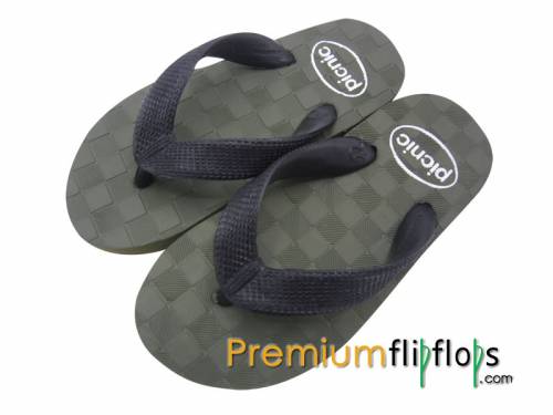 Boys Square Marking Footbed Flip Flops