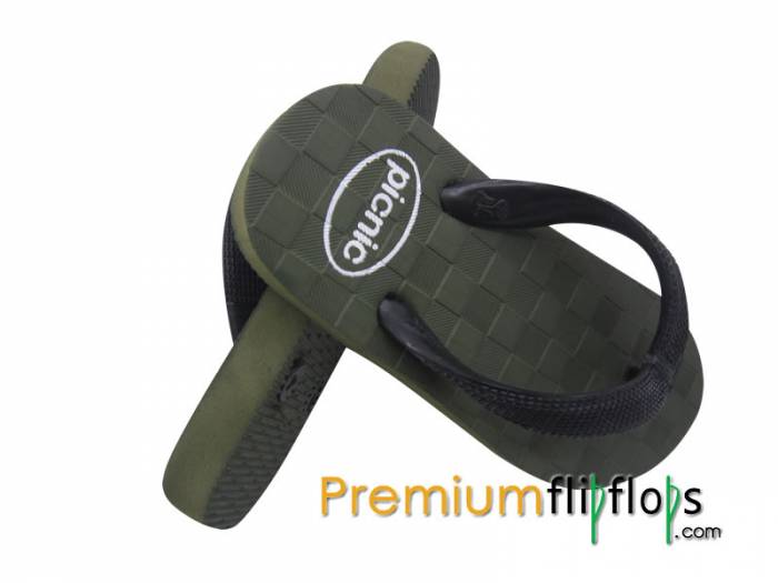 Hand Worked Square Pattern Upper Pkb-Jp-M8 Natural Rubber And Eva Flip-Flops - Image 2