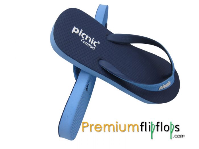 รองเท้าแตะ Picnic รุ่น Comfort สีกรมท่า-ฟ้า - Image 2