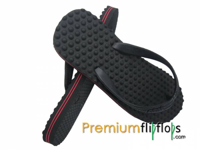 Chanclas Estimulantes Negras Y Estampado De Burbujas Para Hombre - Caucho Natural Y Eva - Imagen 2