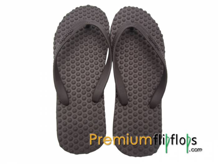 Chanclas De Hombre De Goma Eva Marrón Con Estampado De Burbujas De Picnic - Imagen 3