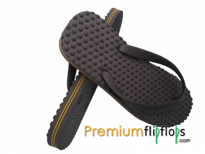 Chanclas De Hombre De Goma Eva Marrón Con Estampado De Burbujas De Picnic - Imagen 2