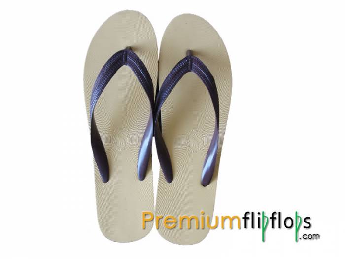 Men'S Wild Elephant Star Brown Natural Rubber Flip-Flops- Kenyamanan Dan Gaya - Gambar 3