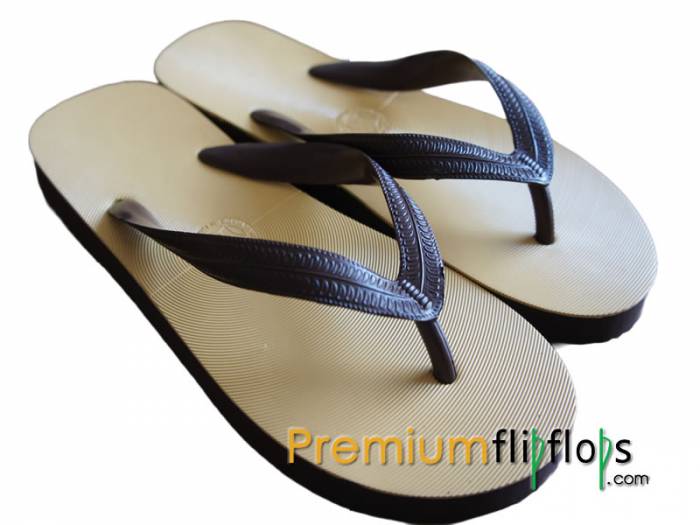 Men'S Wild Elephant Star Brown Natural Rubber Flip-Flops- Kenyamanan Dan Gaya - Gambar 5