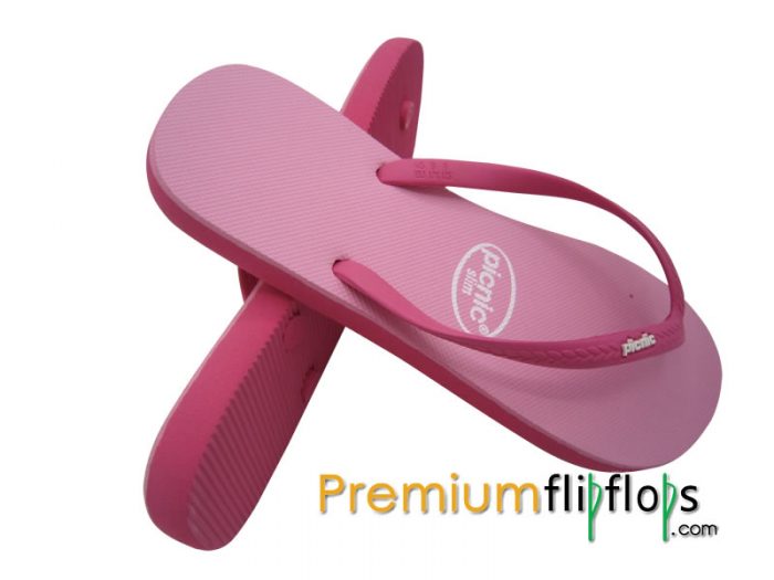 Sandal Jepit Karet Alam Ramping Piknik &Quot;Taffy Cotton Candy, Rosy&Quot; - Gambar 2