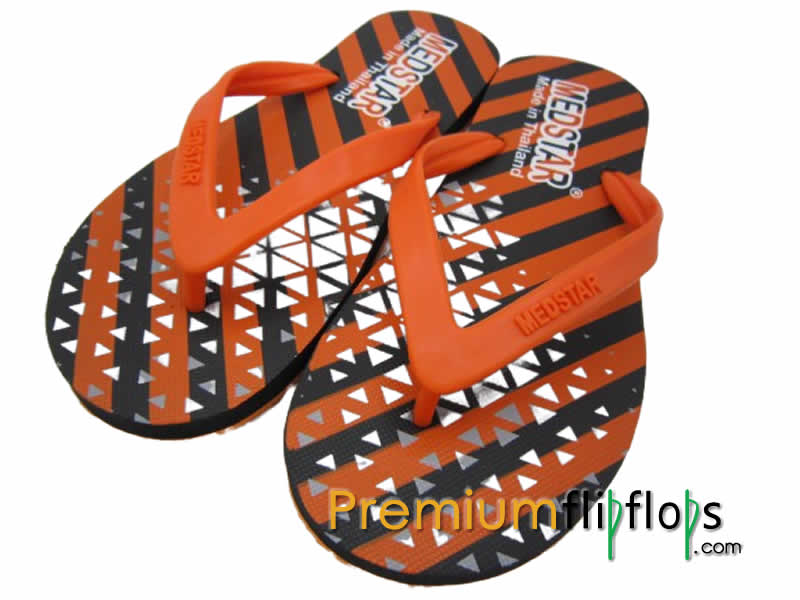 Gents Cunky Strip Pattern Flip Flops