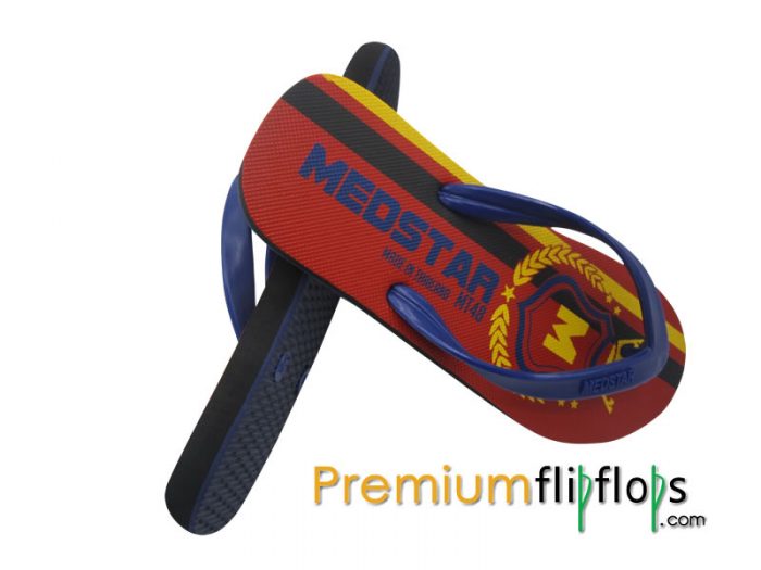 Gents Eve Rubber M Football Club Screen Flip Flops