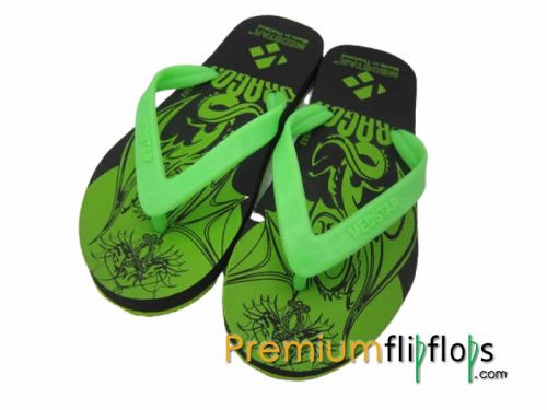 Gents Expressive Dragon Flip Flops