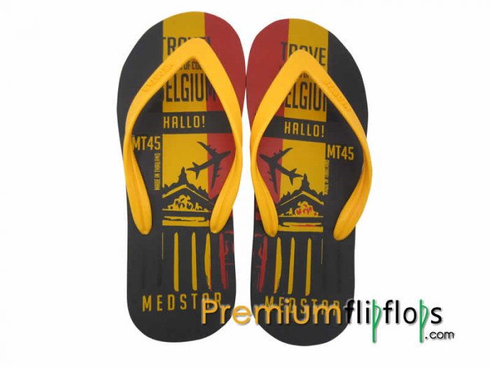 Gents Fly Belgium Print Slippers