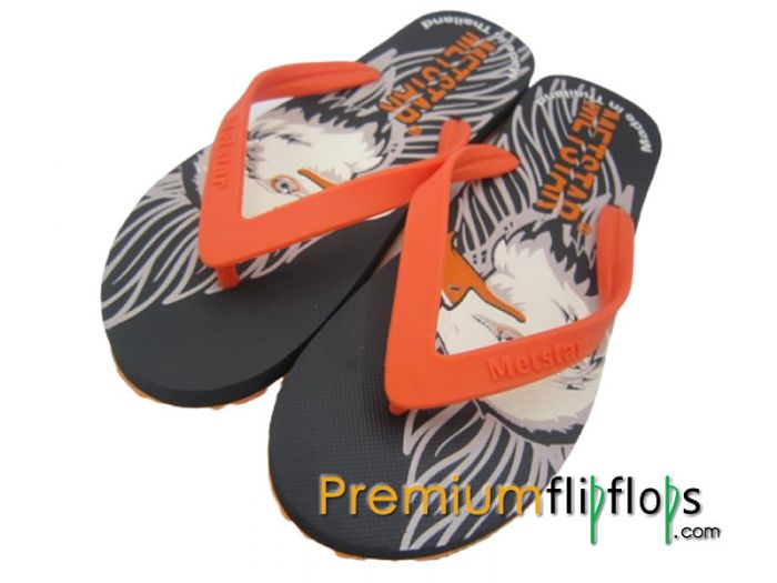 النسر المطبوع Oem-65 المطاط الطبيعي و Eva Flip-Flops Metstar منقوش الشريط Pvc