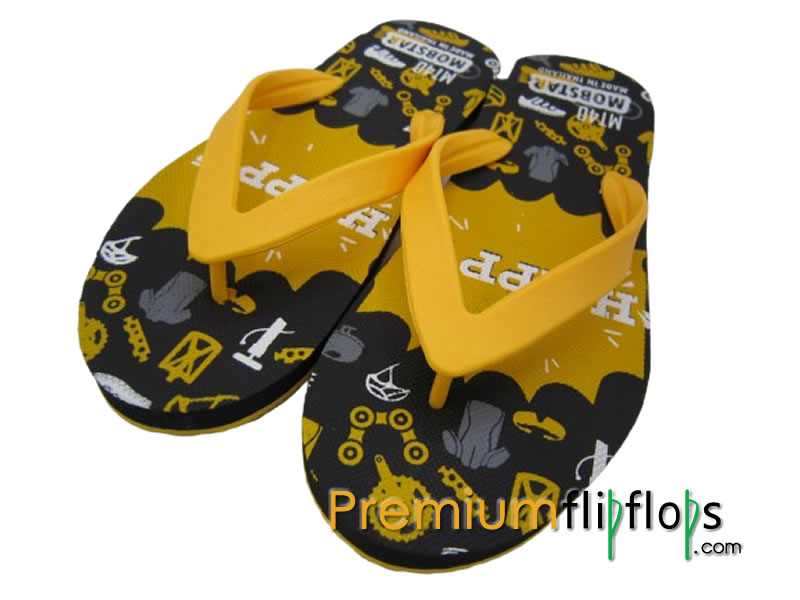 Gents Happy Expressive Flip Flops