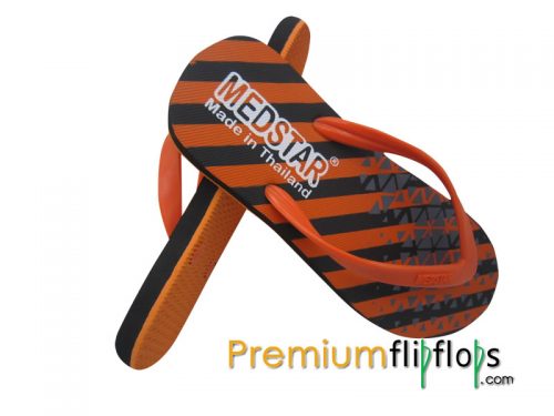 Gents Natural Rubber Cunky Strip Pattern Flip Flops