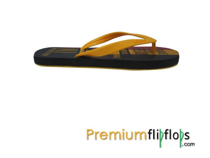 Gents Rubber Eve Fly Belgium Print Flip Flops