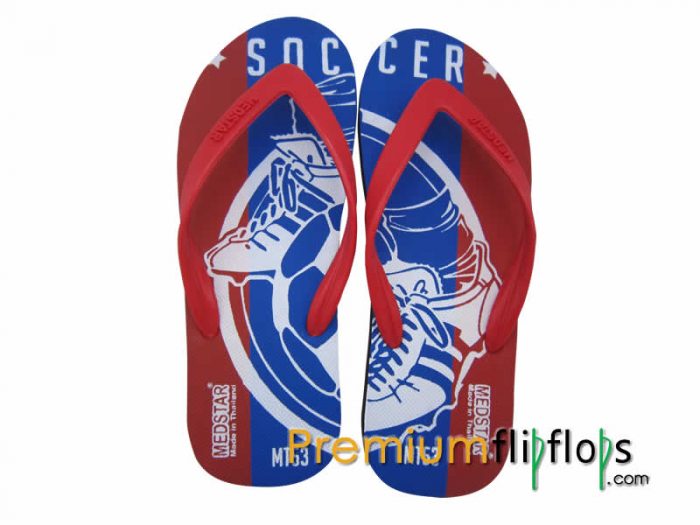 Gents Soccer Print Slippers