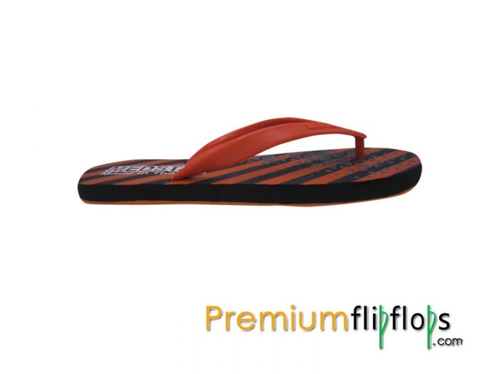 Gents Thai Rubber Cunky Strip Pattern Flip Flops