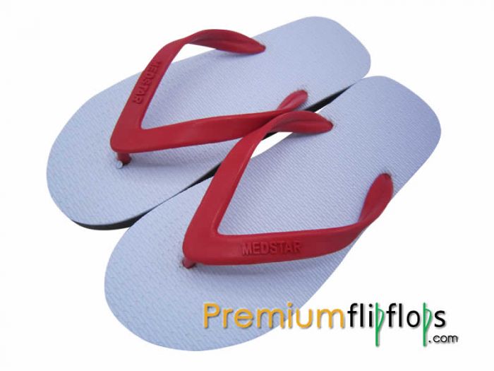 Gents White Top Flip Flops