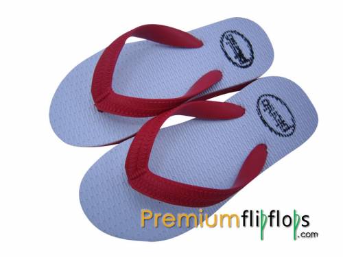 Girls Chalk White Upper Flip Flops