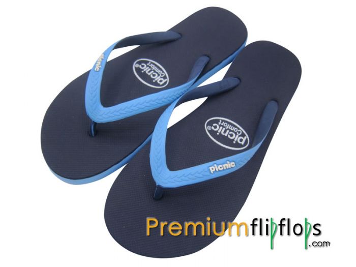 Chanclas De Goma French Navy, Cornflower Picnic Comfort