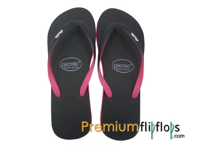 Chanclas Goma Roesse Blacky Picnic Black Series Fucsia - Imagen 3