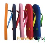 "Egyptian Blue" Picnic klassiske gummiflip-flops neonrød rem - Image 6
