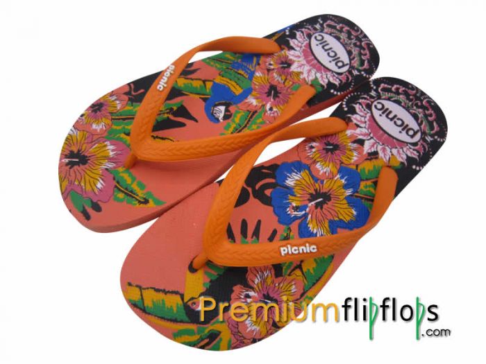 Ladies Silk Print Slim Slippers