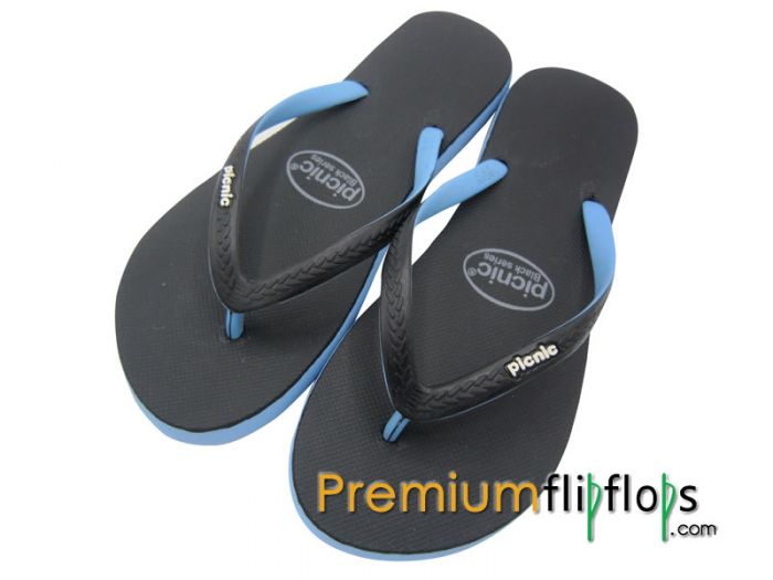 Sandal Jepit Karet Picnic Black Series &Quot;Carolina Blue&Quot;