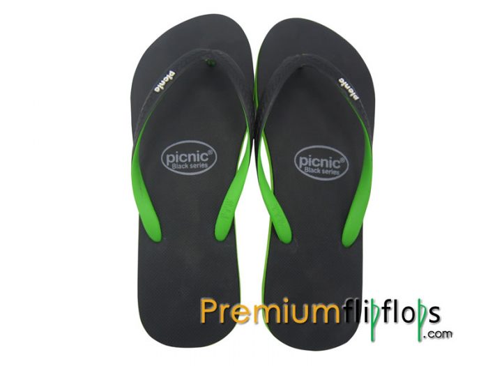 Chanclas De Goma Italianas Pistacho Picnic Black Series - Imagen 3