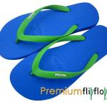 Logo Picnic Deep Biru timbul Klasik Karet Alam Sandal jepit - Hijau santai