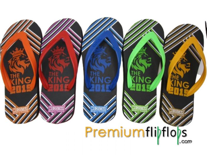 King 2019 印刷 Medstar Mt-29天然橡胶和Eva人字拖鞋 - 图片 3