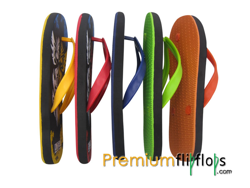 Print Screen Abstract Medstar Flip-flops » Design Natural EVA And MT-34 Rubber