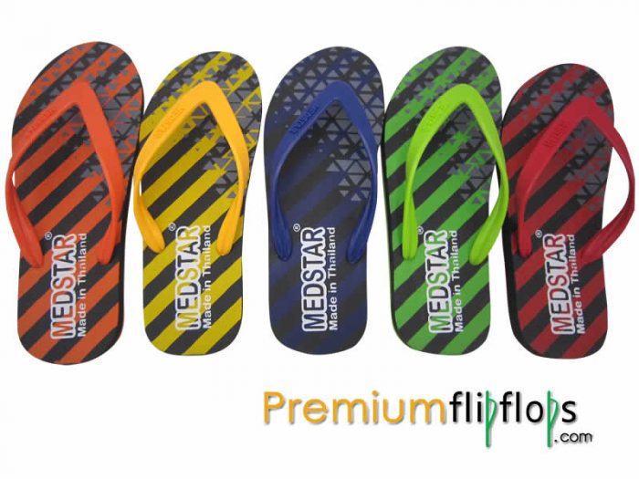 Beefy Stripe Pattern Medstar Mt-36 Natural Rubber Dan Eva Flip-Flop - Gambar 5