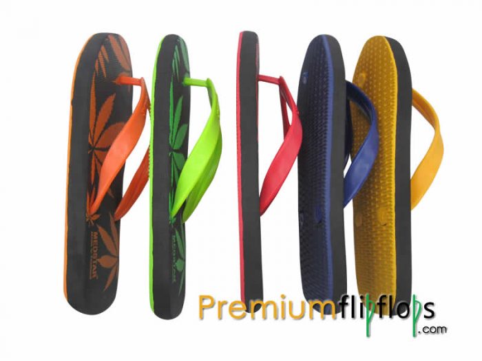 Marihuana Screen Print Medstar Mt-56 Naturgummi Og Eva Flip-Flops - Image 6