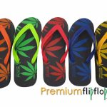 Marihuana screen print Medstar MT-56 naturgummi og EVA flip-flops - Image 5