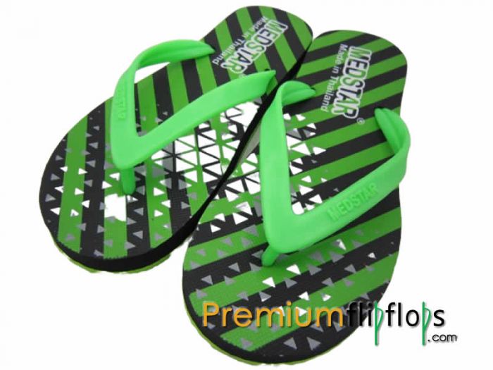 Men Beefy Stripe Pattern Flip Flops