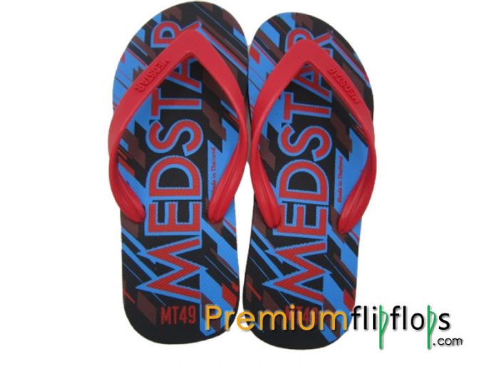 Medstar Pattern Mt-49 Natural Rubber And Eva Flip-Flops Screen Print - Image 2